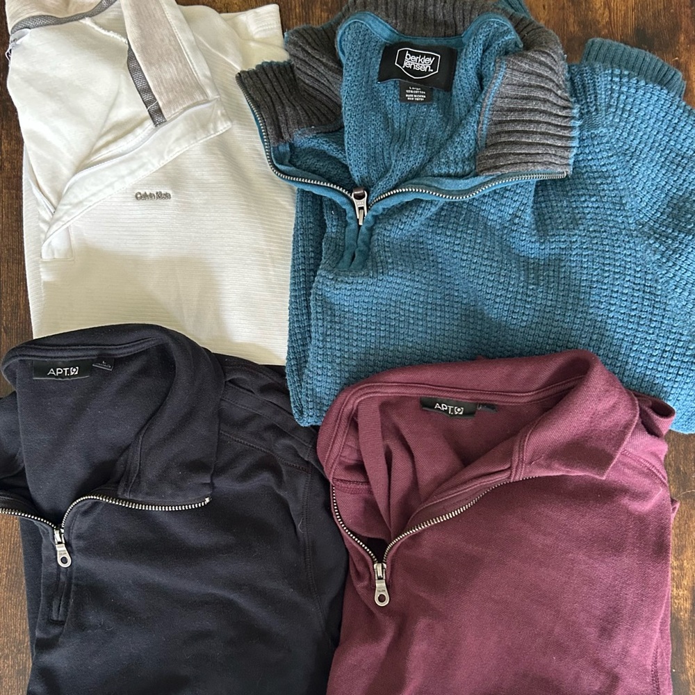 Quarter Zip-Up Sweaters